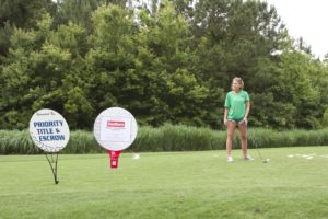 tmba golf tournament 2016 woman looking back from tee