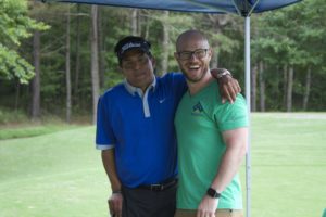 tmba golf tournament 2016 2 men in tent